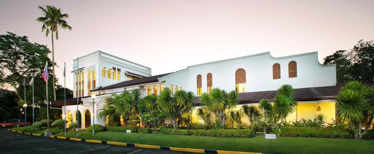 The grand facade of Montebello Villa hotel, Cebu's only Garden Hotel. (c) montebello 