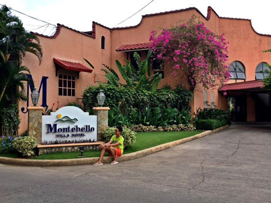 Cebu's only Garden Hotel , the Montebello Villa Hotel facade. 